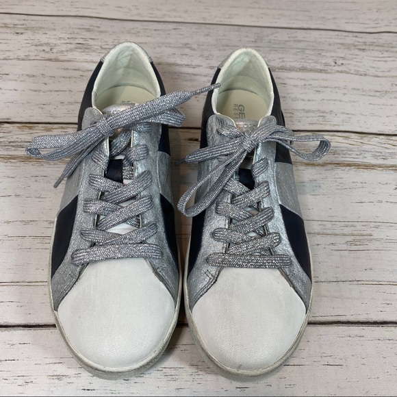 Geox Worley Gray & Silver lace up sneakers - Picture 3 of 10